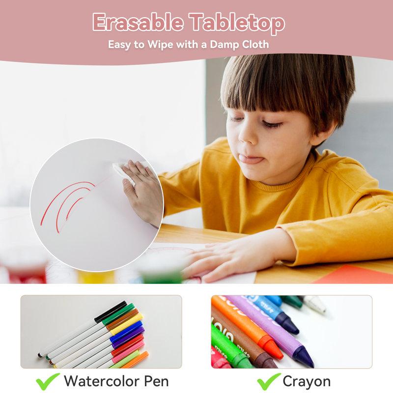 Wayfair Angello Kids 3 Piece Play Or Activity Table And Chair Set