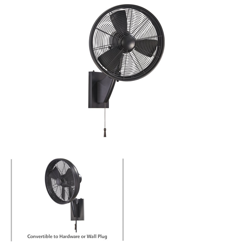 Wayfair Anywhere 15.5" Anywhere Oscillating Wall Mounted Fan