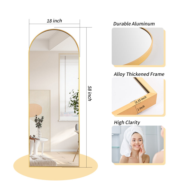 Wayfair Arched Metal Oversized Full Length Mirrors Wall Mirrors With Stand