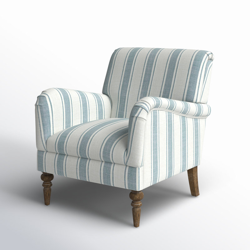 Wayfair Arching Contemporary And Classic Polyester Upholstered Armchair With Solid Wood Legs