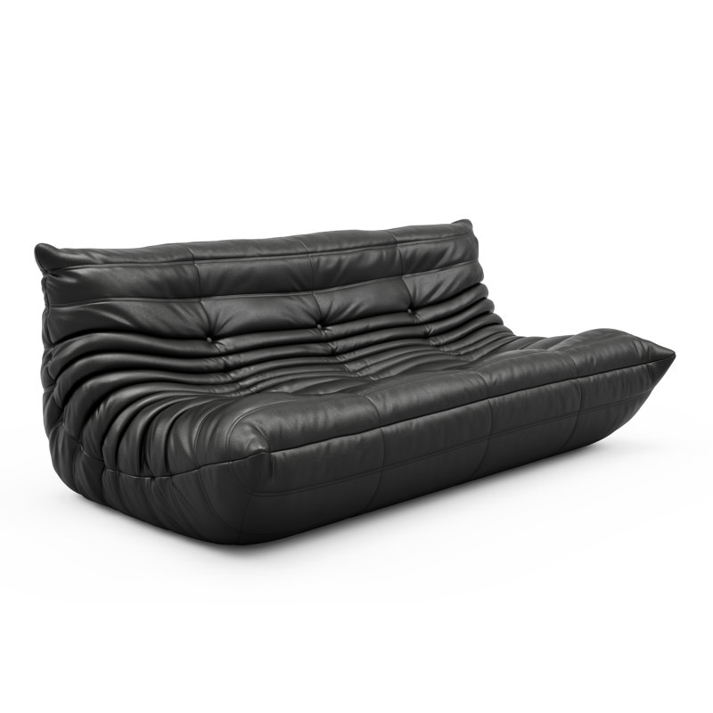 Wayfair Armless Large Microfiber Leather 3-Seat Bean Bag Sofa Soft Armless Fireside Lounge Chair