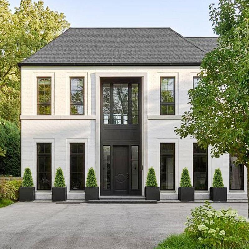 Wayfair Artificial Topiary Boxwood Tree Faux Shrub In Black Plastic Pot (Set Of 2)