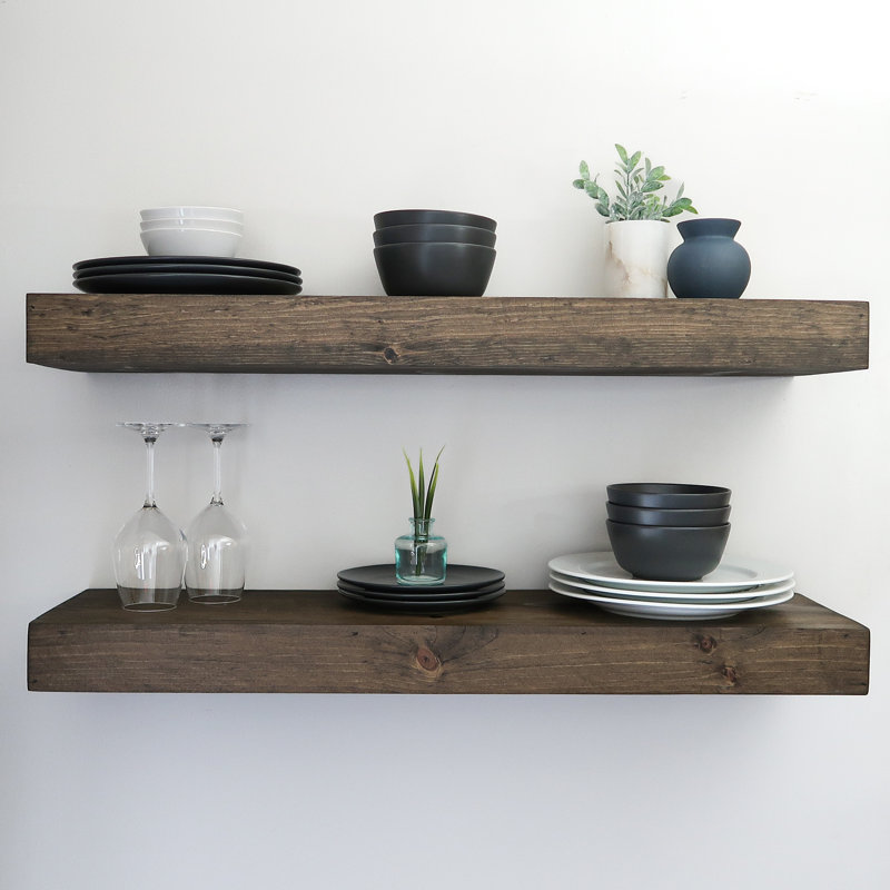 Wayfair Arzhin Pippi Modern Floating Shelves 3 Inches Thick (Set Of 2)