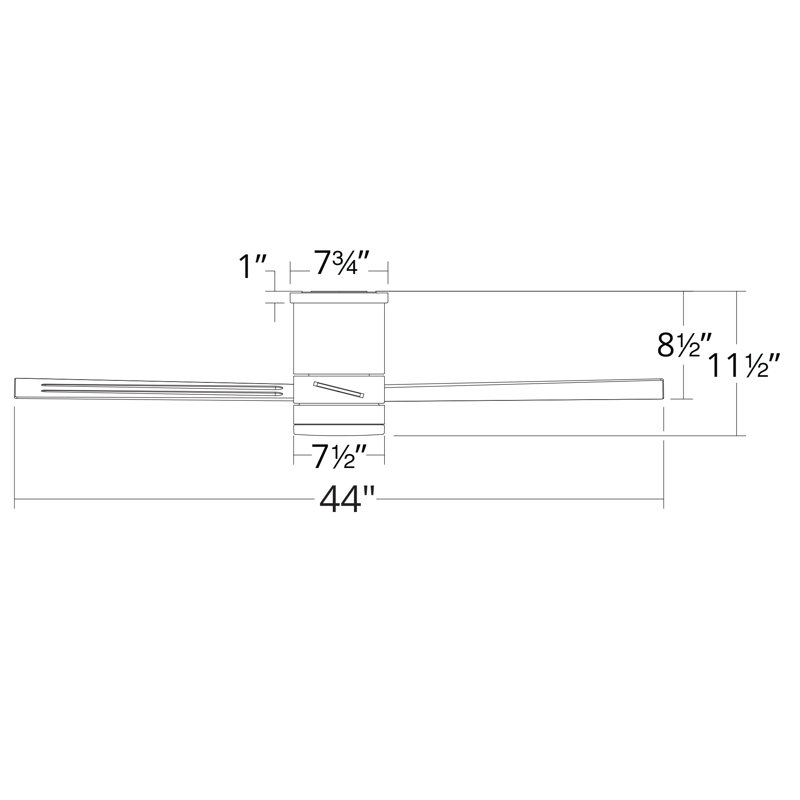 Wayfair Axis 3 - Blade Indoor/Outdoor Smart Flush Mount Ceiling Fan With Remote Control And LED Light Kit Included Works With Alexa And IOS / Android App