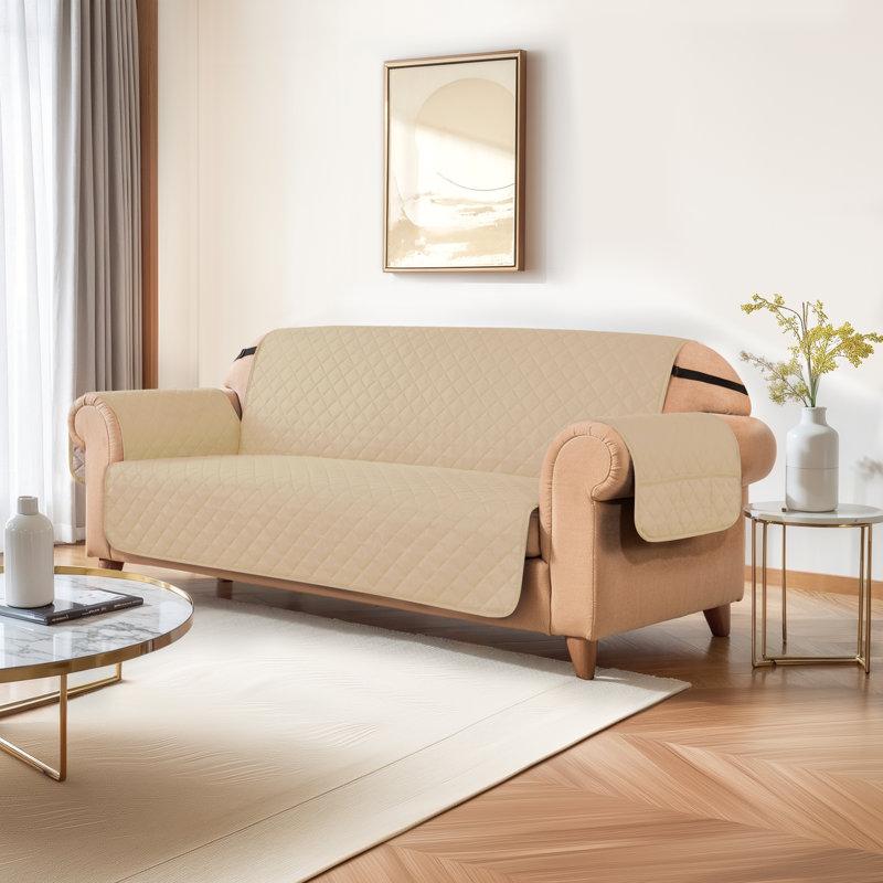 Wayfair Ayalisse Quilted Reversible Box Cushion Sofa Slipcover