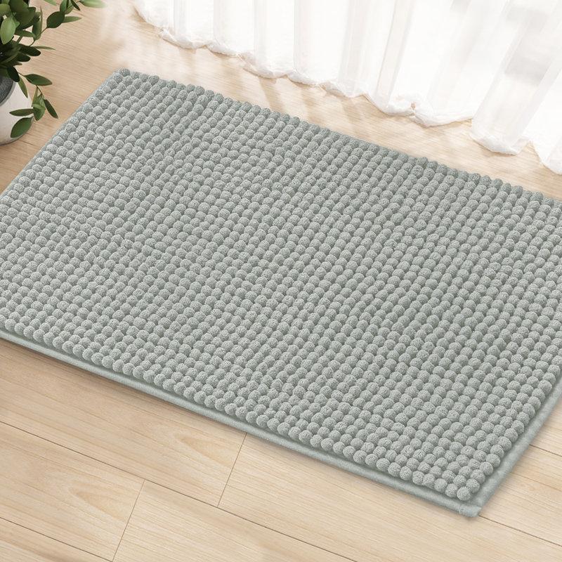 Wayfair Azriah Luxury Chenille Super Soft Absorbent Microfiber Rectangle Non-Slip Bath Rug