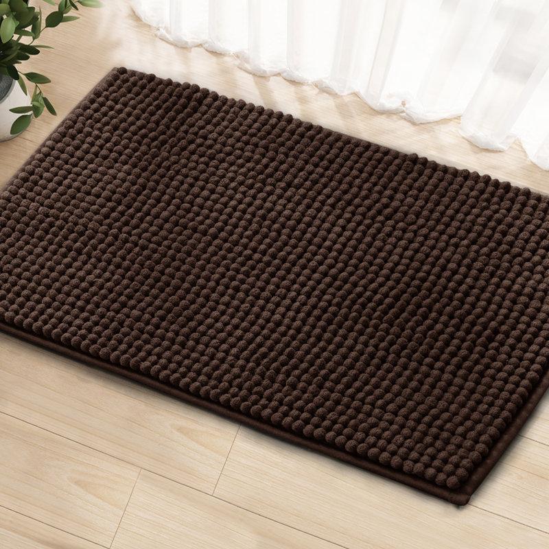 Wayfair Azriah Luxury Chenille Super Soft Absorbent Microfiber Rectangle Non-Slip Bath Rug