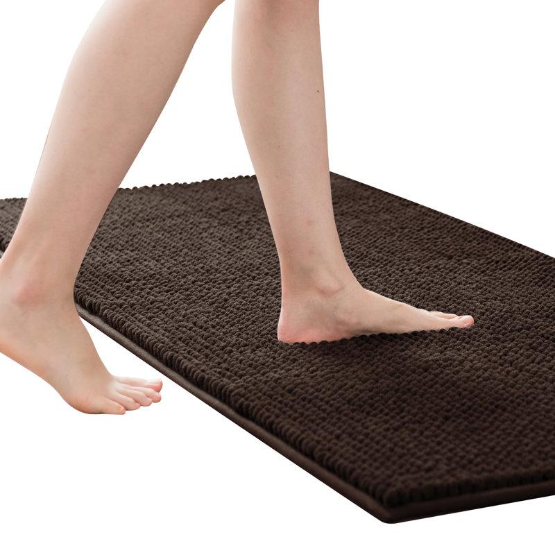 Wayfair Azriah Luxury Chenille Super Soft Absorbent Microfiber Rectangle Non-Slip Bath Rug