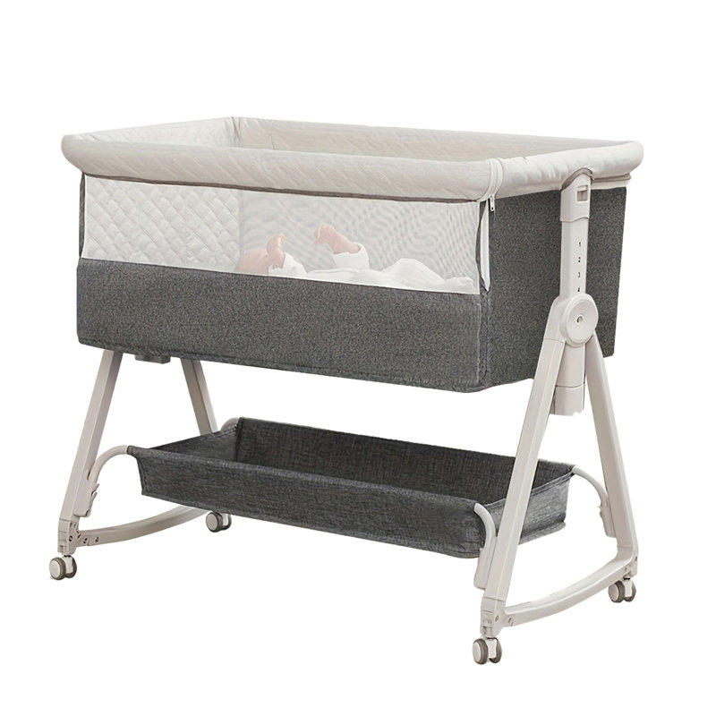Wayfair Baby Bassinet Bedside Sleeper For Baby With Wheels And Storage Basket All Mesh Portable Bassinet For Newborn 6 Height Adjustable Easy To Assemble Bedside Crib