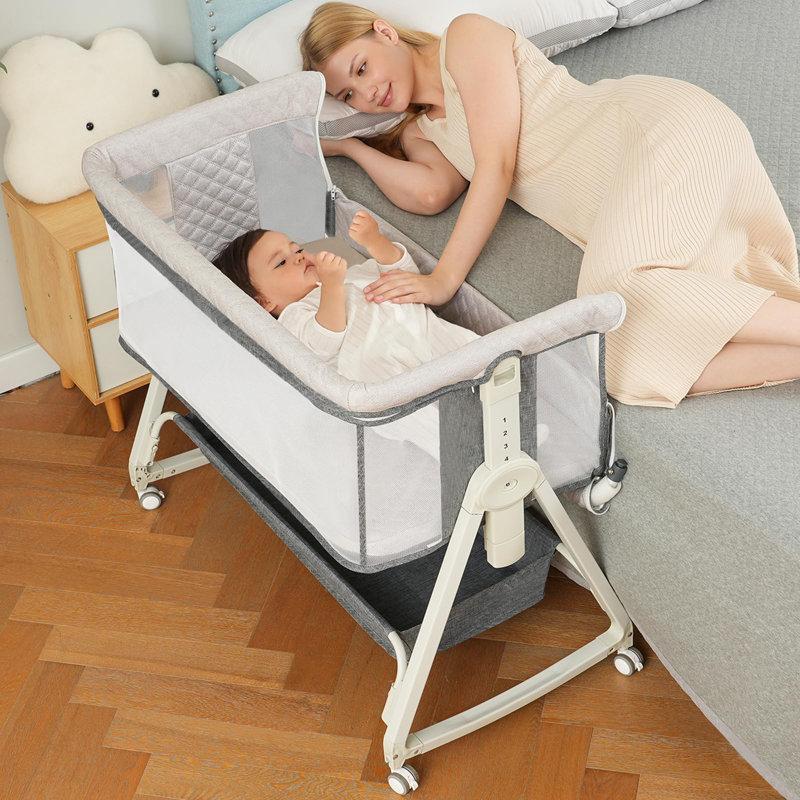 Wayfair Baby Bassinet Bedside Sleeper For Baby With Wheels And Storage Basket all Mesh Portable Bassinet For Newborn 6 Height Adjustable Easy To Assemble Bedside Crib