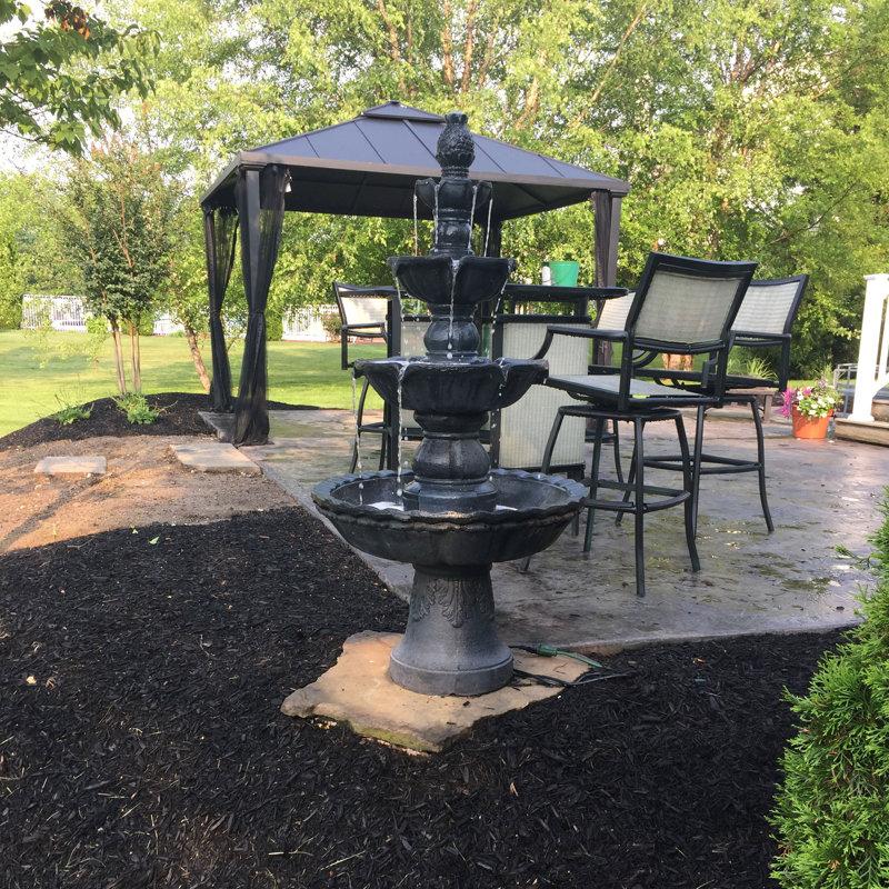 Wayfair Bagley Pineapple Traditional Resin 4-Tier Outdoor Water Fountain