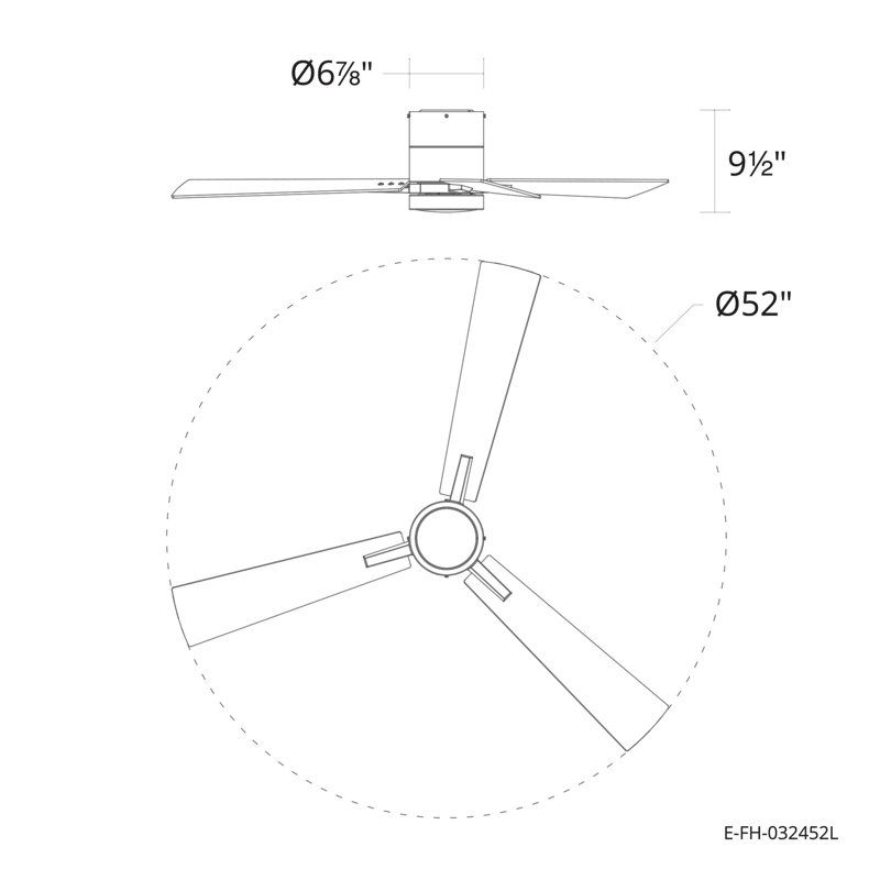 Wayfair Bali Smart 3-Blade 52in Ceiling Fan 2700K-6000K CCT Selectable LED Light Kit With Remote Control And Hardware With Reversible Blades In Weathered Wood Or Works With IOS Or Android App