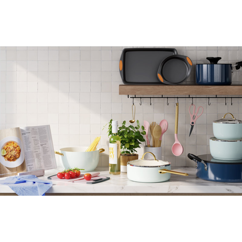 Wayfair Basic Essentials White Serveware 8 Piece Cooking Utensil Set With Utensil Crock