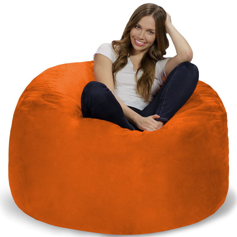 Wayfair Bean Bag Chair - Shredded Memory Foam Filled Round Furniture Bean Bag Chair With Removable And Machine Washable Cover - Bean Bag Sofa Lounge Chair With Soft Micro Fiber Cover - Bean Bags In Multiple Colors And Sizes