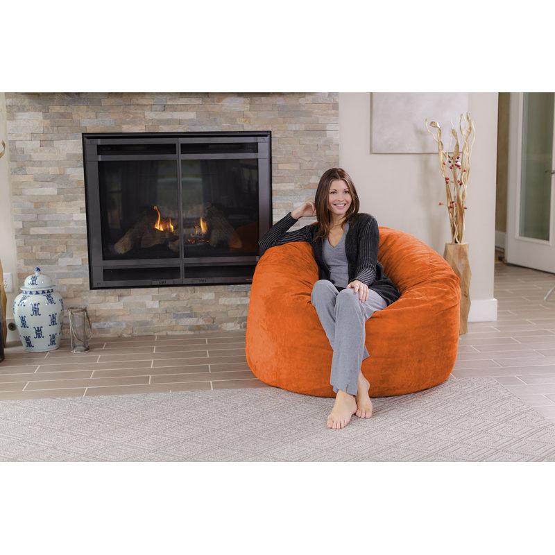 Wayfair Bean Bag Chair - Shredded Memory Foam Filled Round Furniture Bean Bag Chair with Removable and Machine Washable Cover - Bean Bag Sofa Lounge Chair with Soft Micro Fiber Cover - Bean Bags in Multiple Colors and Sizes