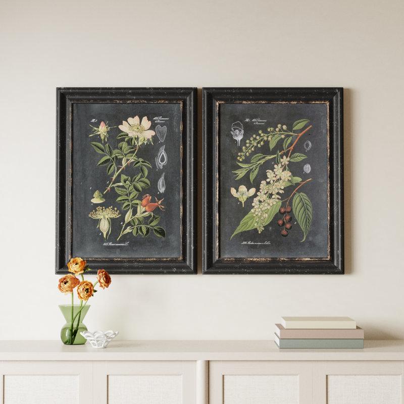 Wayfair Bergenfield " Midnight Botanicals " By Vision Studio 2 - Pieces