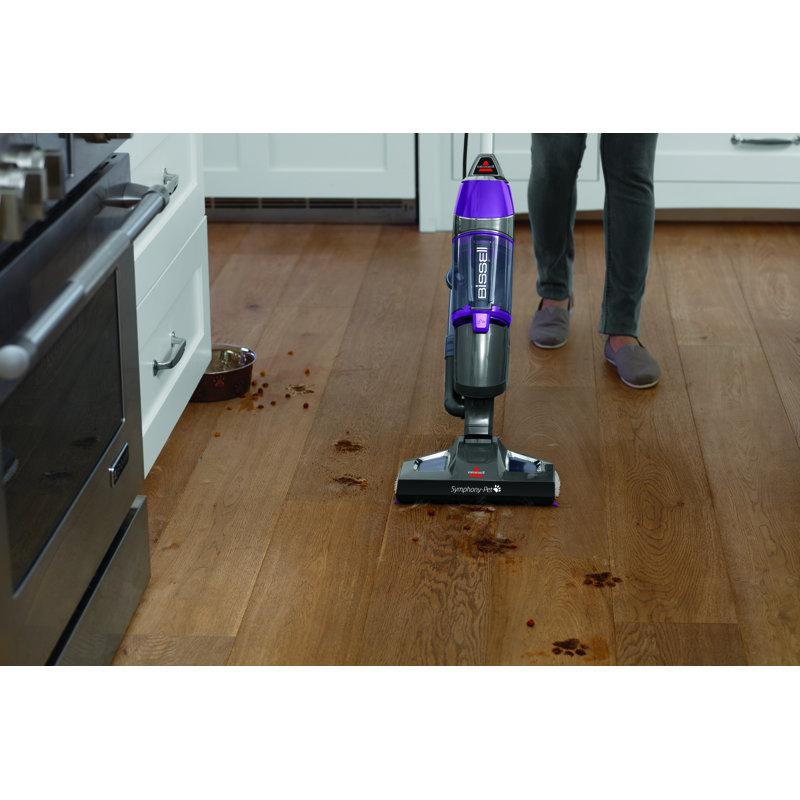 Wayfair BISSELL Symphony Pet Steam Mop And Steam Vacuum Cleaner For Hardwood And Tile Floors With Microfiber Mop Pads 1543A Purple 1543A