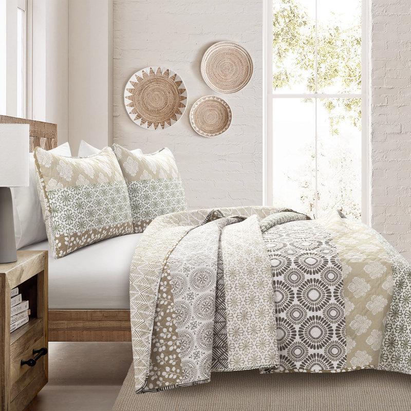 Wayfair Bohemian 100% Cotton Reversible 3-Piece Quilt Set