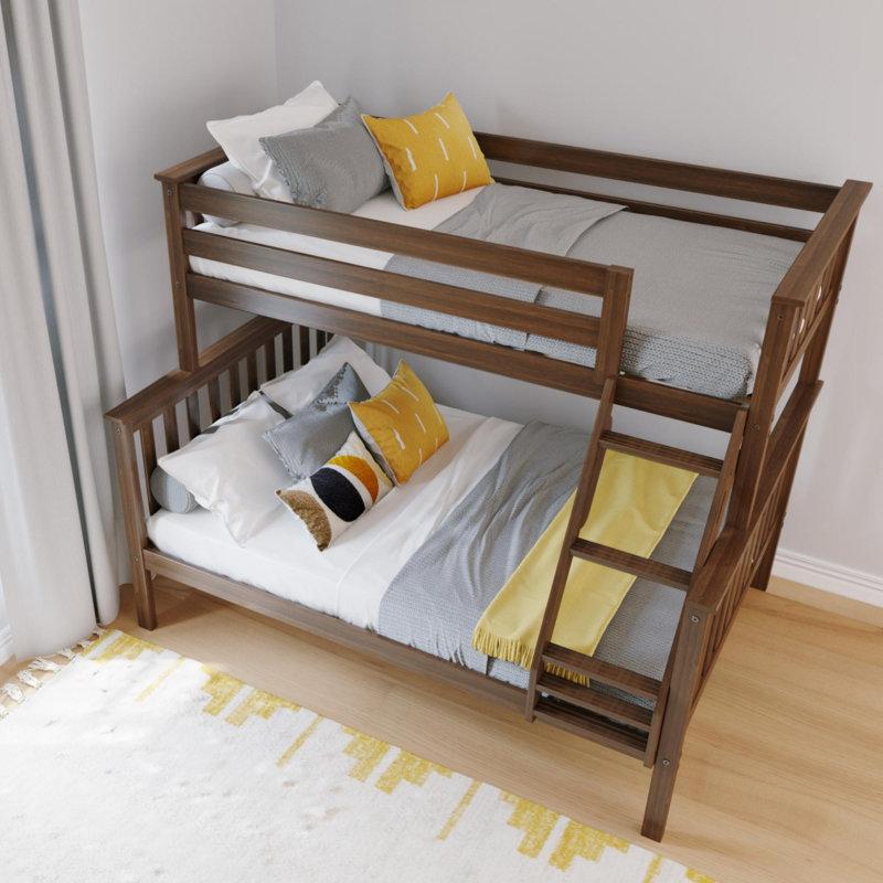 Wayfair Bolles Twin Over Full Solid Wood Standard Bunk Bed