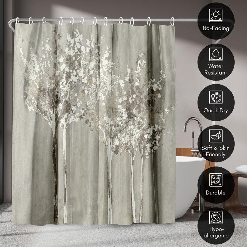 Wayfair Botanical Shower Curtain Dusky By PI Creative Art