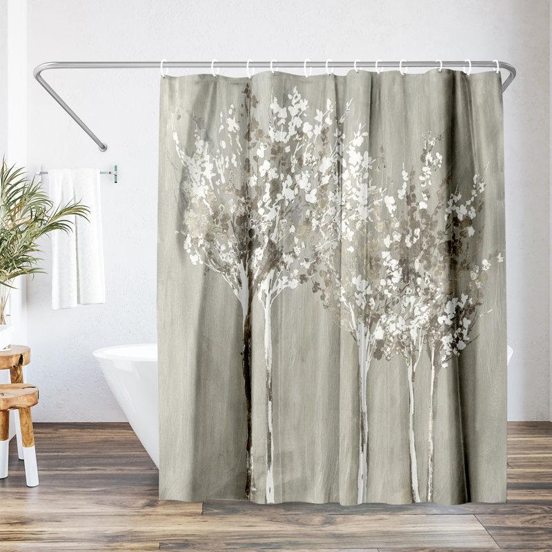 Wayfair Botanical Shower Curtain Dusky by PI Creative Art