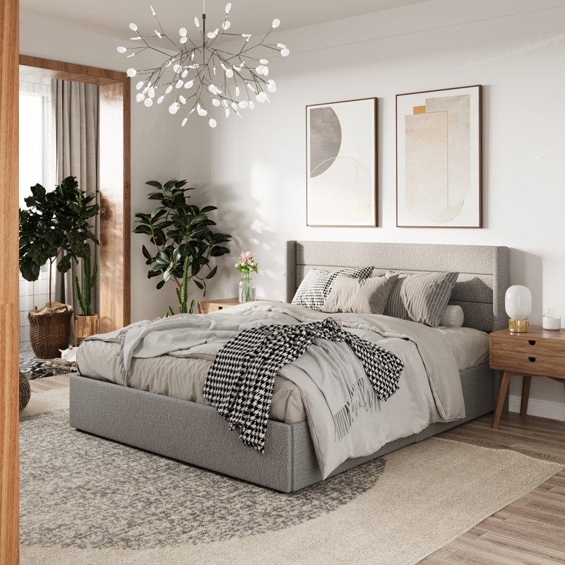 Wayfair Braya Hydraulic Lift Up Storage Upholstered Platform Bed
