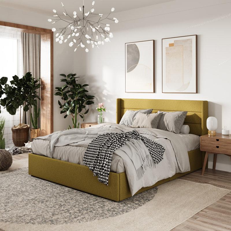 Wayfair Braya Hydraulic Lift Up Storage Upholstered Platform Bed