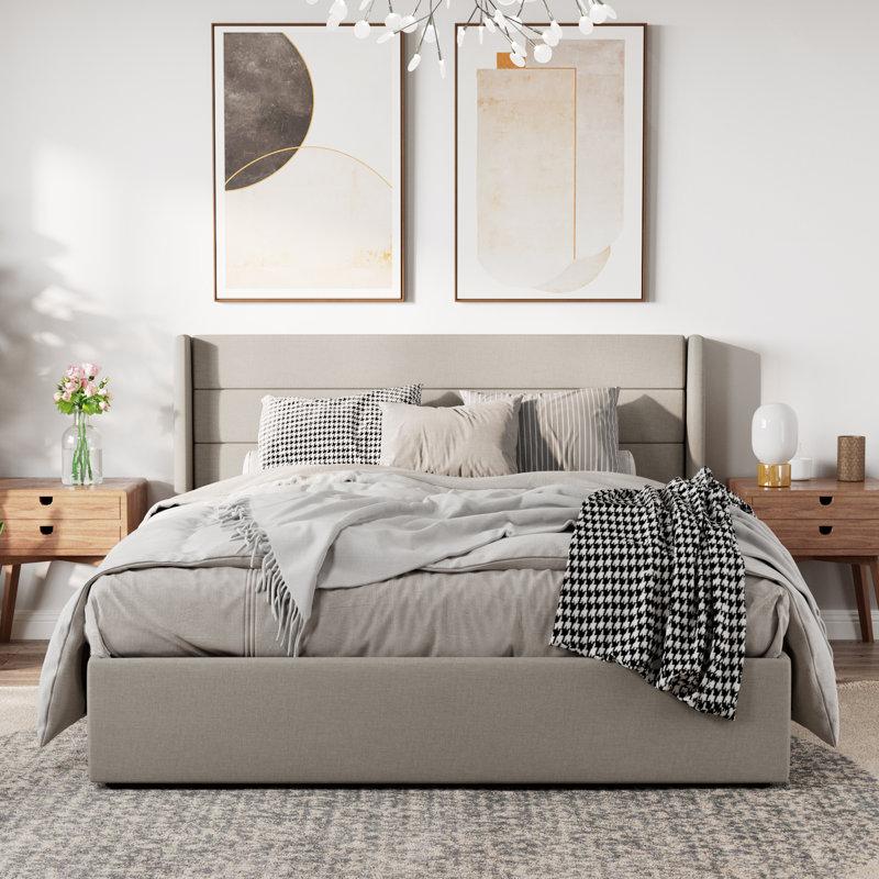 Wayfair Braya Hydraulic Lift Up Storage Upholstered Platform Bed