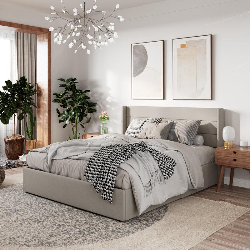 Wayfair Braya Hydraulic Lift Up Storage Upholstered Platform Bed