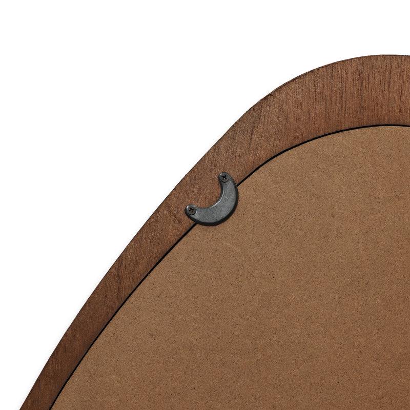Wayfair Brown Wood Frame Irregular Decorative Wall Mirror