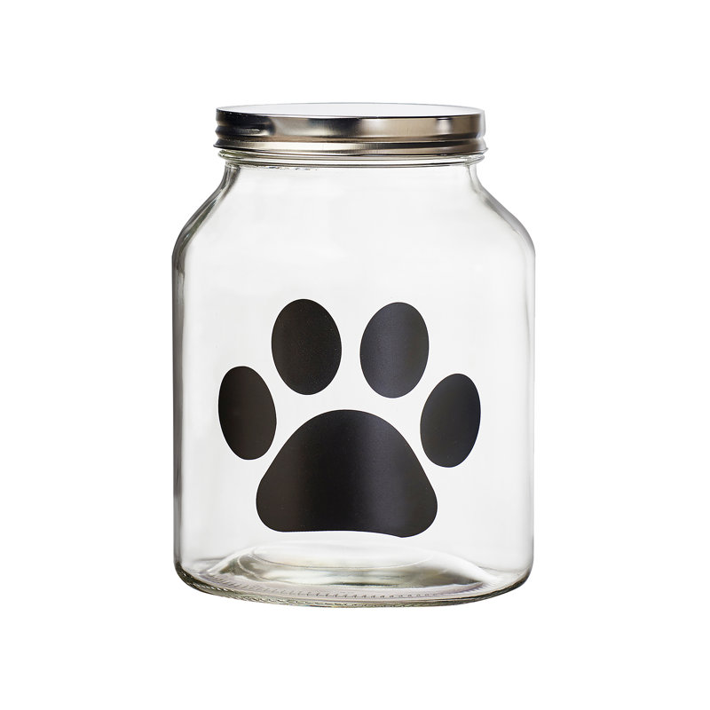 Wayfair Buddy Paw Chalkboard Food Storage 108 oz Glass Treat Jar