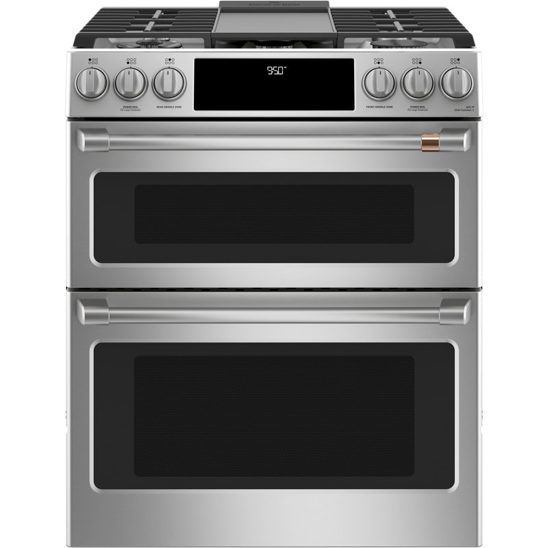 Wayfair Café 30" 7 Cu. Ft. Smart Slide-in Dual Fuel Range With Griddle C2S950P2MS1