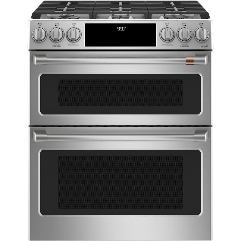 Wayfair Café 30" 7 Cu. Ft. Smart Slide-in Dual Fuel Range With Griddle C2S950P2MS1