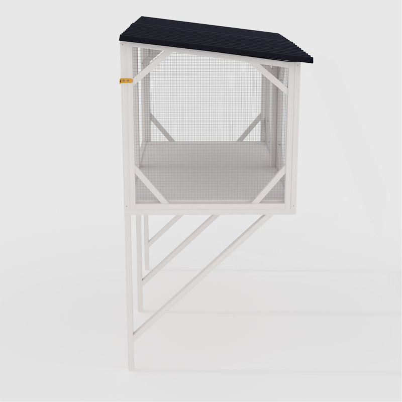 Wayfair Cat Window Box 43.3" Catio Outdoor Cat Enclosure For Sunbathing Napping & Viewing Window Perch For Large Indoor Cats - All Weather Use Cat Cage