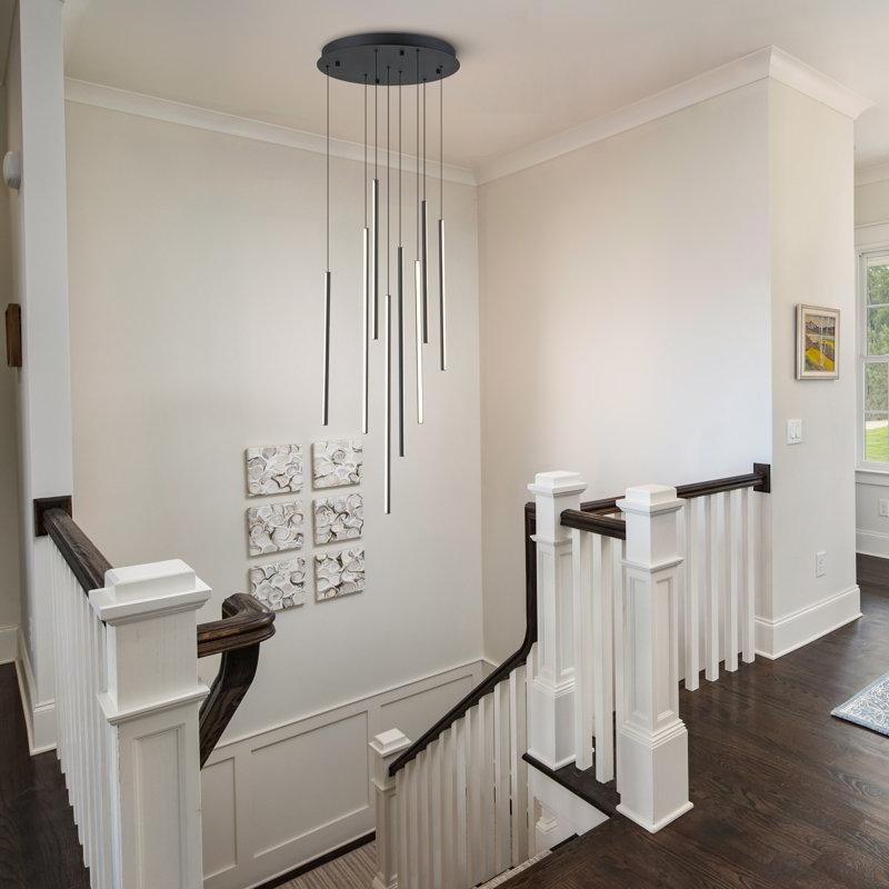 Wayfair Caylah Cluster Cylinder LED Pendant For Stairs