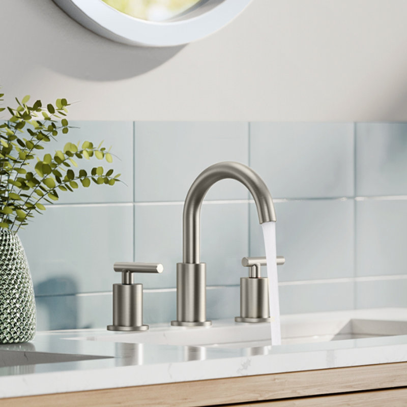 Wayfair Celestine Widespread Faucet 2-handle Bathroom Faucet With Drain Assembly WB-0300BN