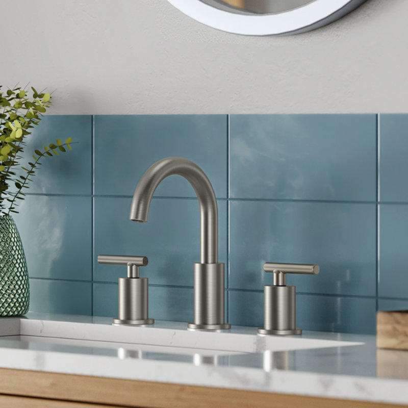 Wayfair Celestine Widespread Faucet 2-handle Bathroom Faucet with Drain Assembly WB-0300BN