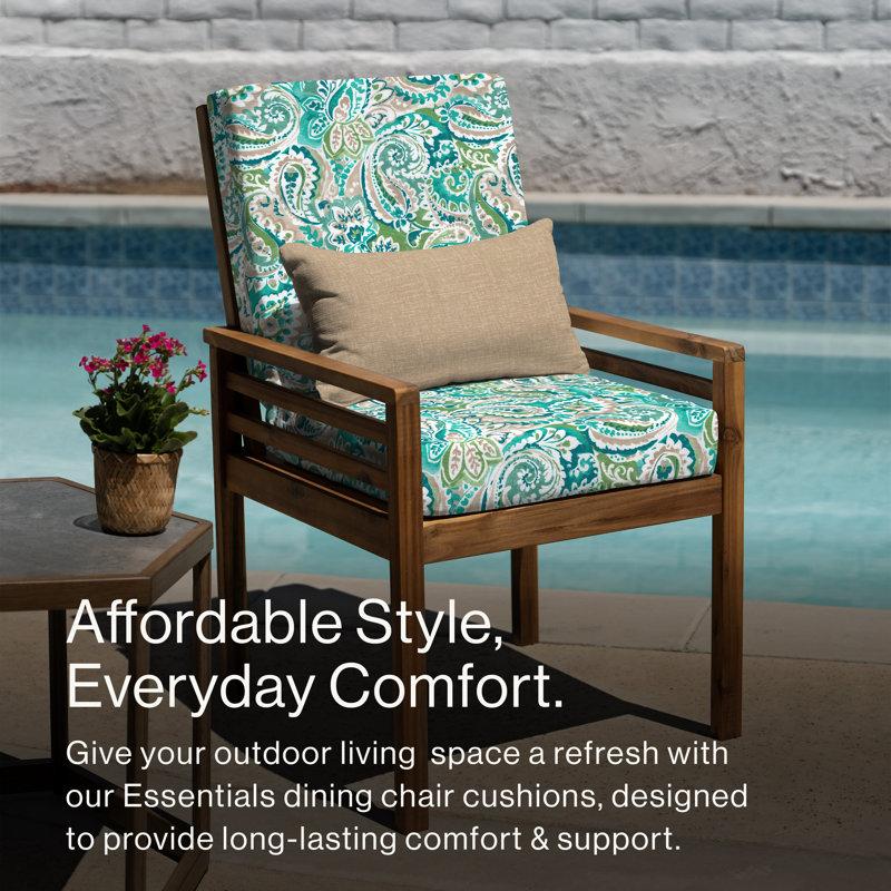 Wayfair Cesur High Back Outdoor Chair Cushions Weather-Resistant Supportive Patio Dining Chair Cushions