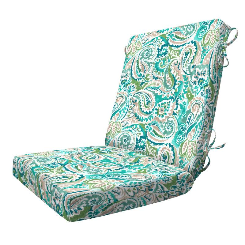 Wayfair Cesur High Back Outdoor Chair Cushions Weather-Resistant Supportive Patio Dining Chair Cushions