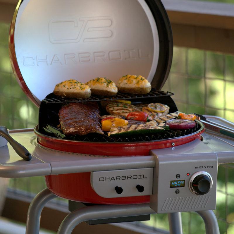 Wayfair Charbroil Bistro Pro 240 Electric + Charcoal Grill & Griddle Combo