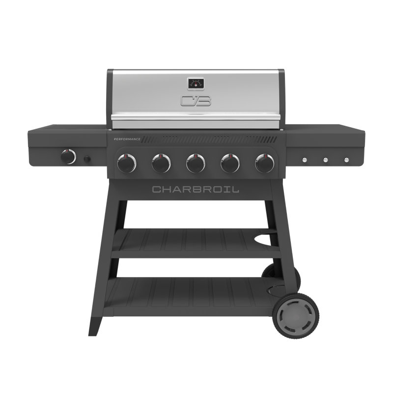 Wayfair Charbroil Performance Series Flavormax 5-burner Gas Grill Cart With Side Burner Gray