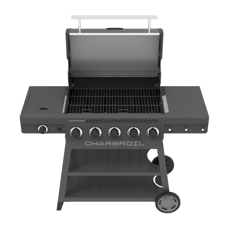 Wayfair Charbroil Performance Series Flavormax 5-burner Gas Grill Cart With Side Burner Gray