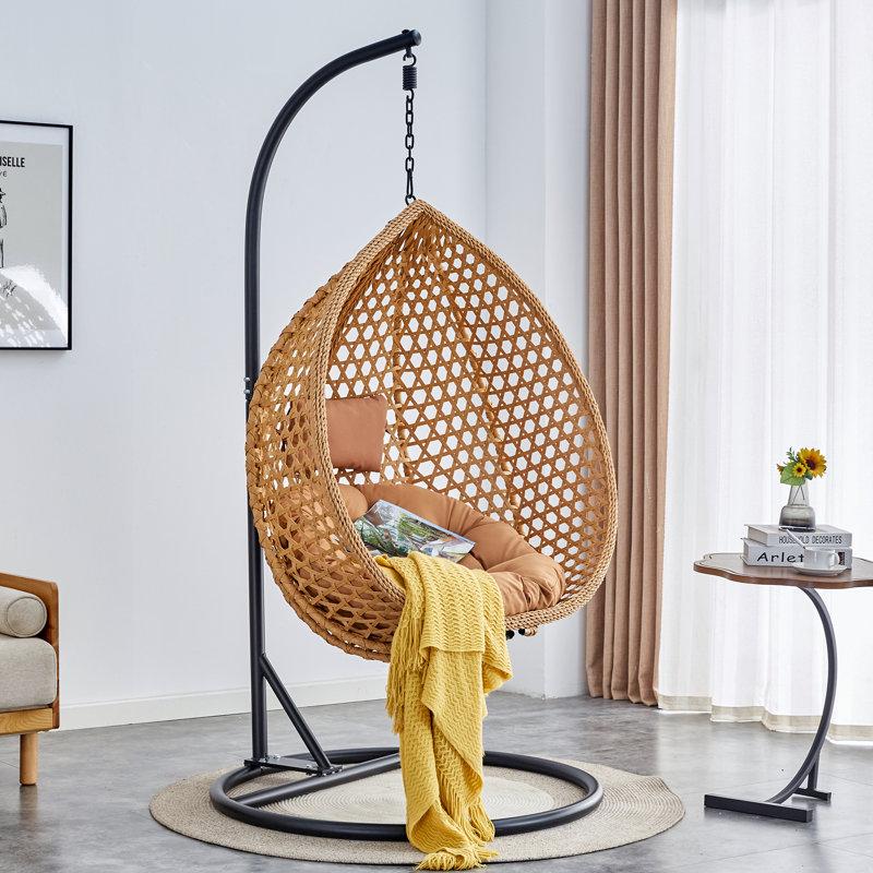 Wayfair Chaviano Single Person Porch Egg Swing With Stand Suitable For Indoor & Outdoor