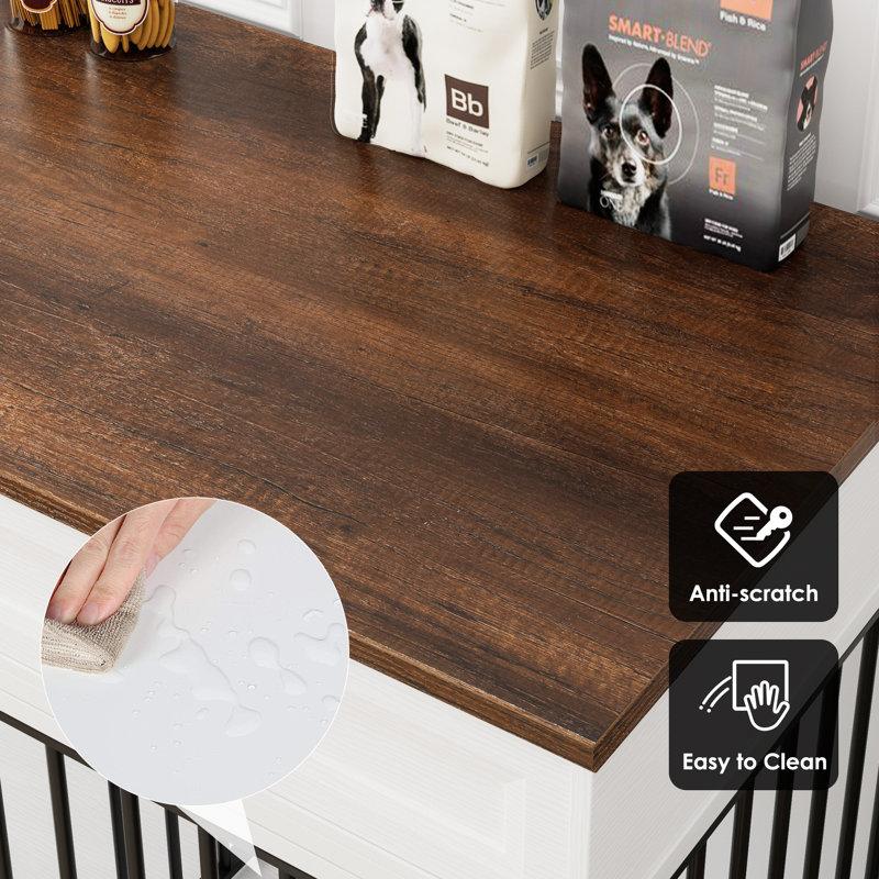 Wayfair Chesterle Large Dog Crate Furniture Style With 2 Drawers And Divider