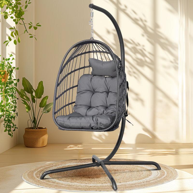Wayfair Chingford Outdoor/Indoor Swing Egg Chair With Stand