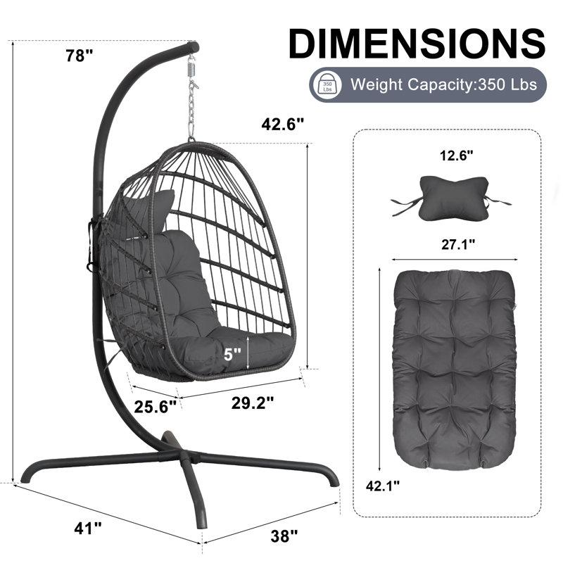Wayfair Chingford Outdoor/Indoor Swing Egg Chair With Stand
