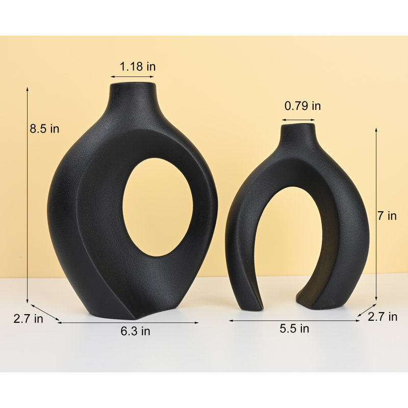 Wayfair Christiam 2 Piece Handmade Ceramic Table Vase