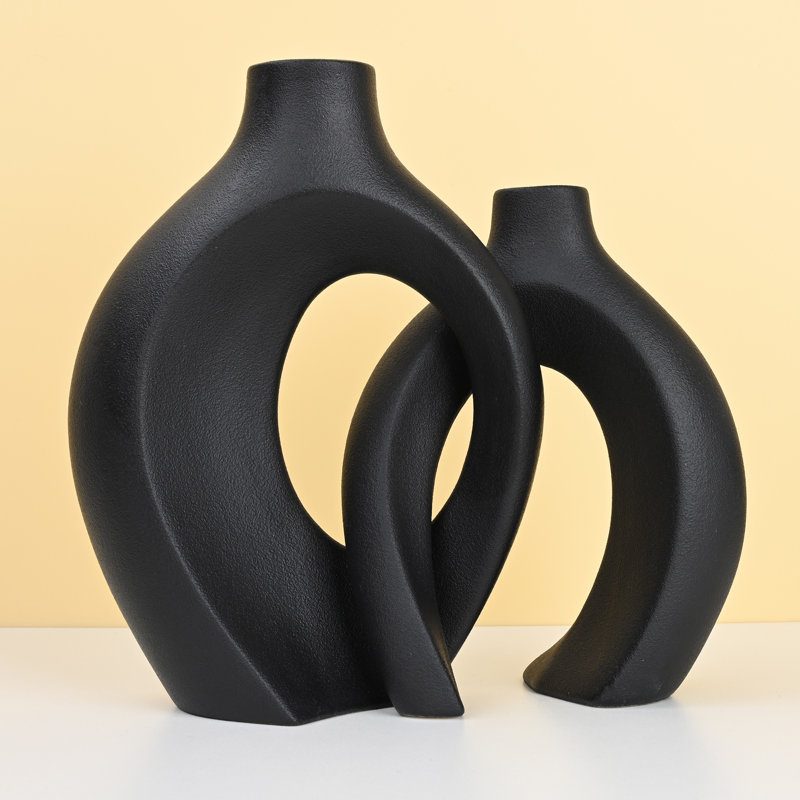 Wayfair Christiam 2 Piece Handmade Ceramic Table Vase