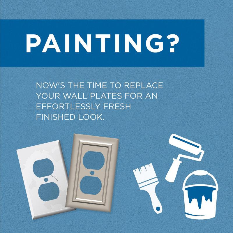 Wayfair Classic Beadboard 2-Gang Toggle Light Switch Wall Plate