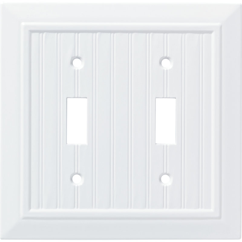 Wayfair Classic Beadboard 2-Gang Toggle Light Switch Wall Plate